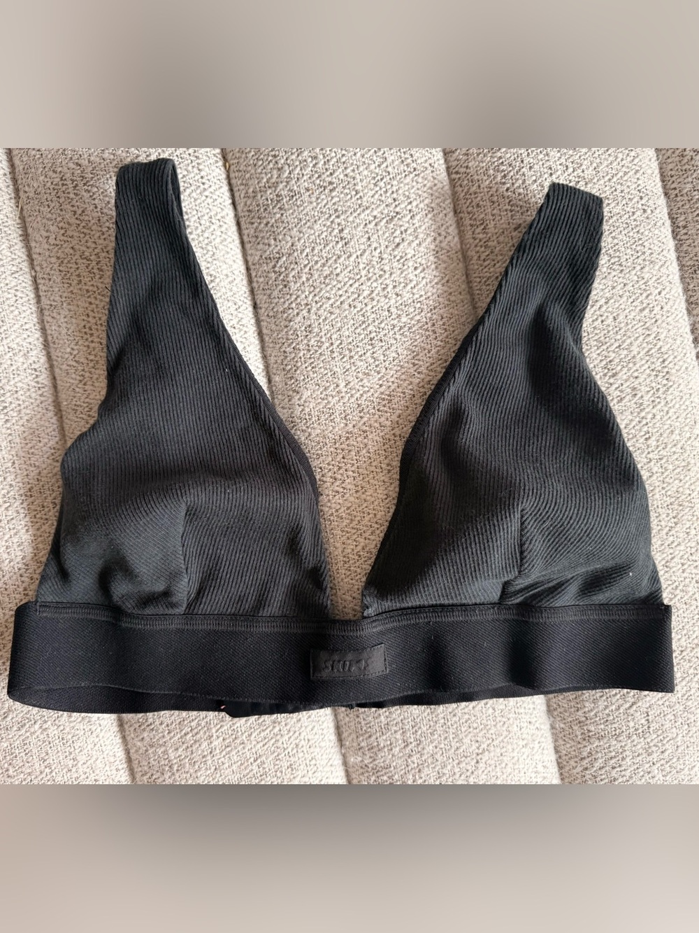SKIMS Ribbed Black Bralette Women's Intimates